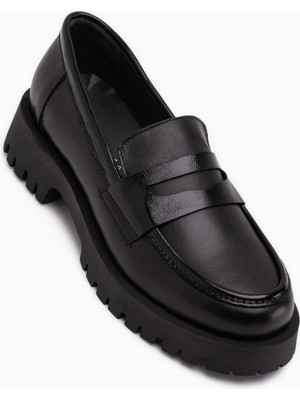Limoya Larissa Hakiki Deri Kalın Tabanlı Chunky Kadın Loafer