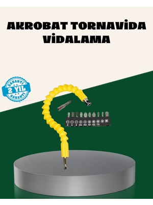 Epilons 12 Parça Akrobat Bits Seti Çok Amaçlı Vidalama Dayanıklı Çelik