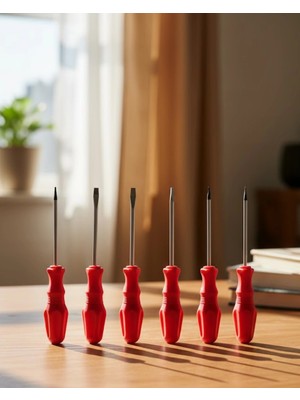 Epilons Düz ve Yıldız Başlıklı 7li Tornavida Seti Ergonomik Tutma