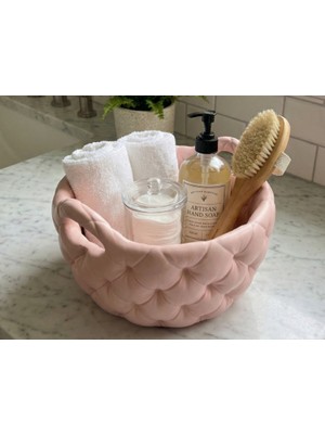 Other Quilted Modern Banyo Düzenleyici ve Makyaj Organizeri-Quilted Bathroom Storage Basket Puffy Organizer