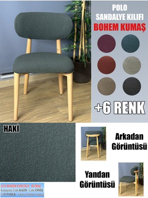Home Polo Sandalye Kılıfı Lüx Bohem Kumaş Çok Kalın %100 Pamuk