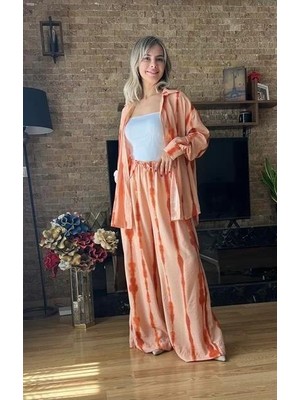 Cardella Kadın Yazlık Oversize Gömlek Pantolon Ikili Takım - Tesettür Uyumlu Kombin