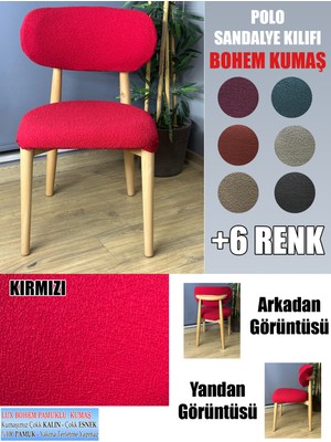 Home Polo Sandalye Kılıfı Lüx Bohem Kumaş Çok Kalın %100 Pamuk