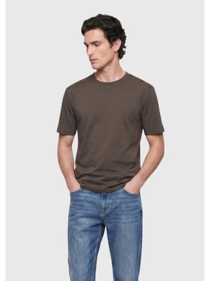 Ramsey Vizon Düz %100 Pamuk T-Shirt
