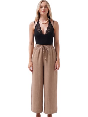 Asfaha Fashion Kadın Dantel Detaylı Alttan Çıtçıtlı Ip Askılı Bodysuit