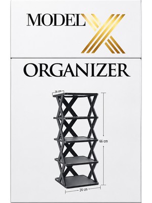 Miras Home 5 Katlı Dekoratif x Model Organizer, Düzenleyici Raf, Ayakkabı Düzenleyici, Portatif Dizayn