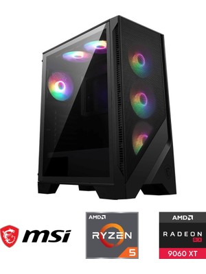 MSI Gzone Eco Amd Ryzen 5 7500F / Radeon Rx 9060 Xt 16GB / 16GB Ddr5 / 1tb M.2 SSD / Gaming Masaüstü Bilgisayar