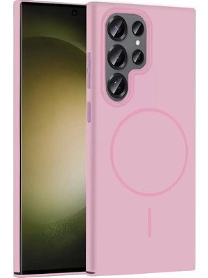 Nacario Galaxy S23 Broş Magsafe Kapak - Pembe