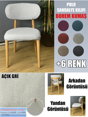 Home Polo Sandalye Kılıfı Lüx Bohem Kumaş Çok Kalın %100 Pamuk