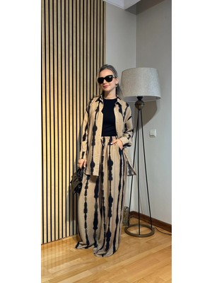 Cardella Kadın Yazlık Oversize Gömlek Pantolon Ikili Takım - Tesettür Uyumlu Kombin