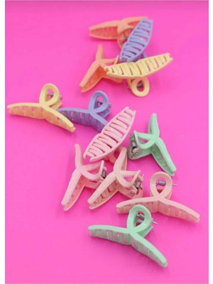 Aymeta Canlı Renkli Fiyonk Mandal Toka - Orta Boy 6 cm 3 Adet