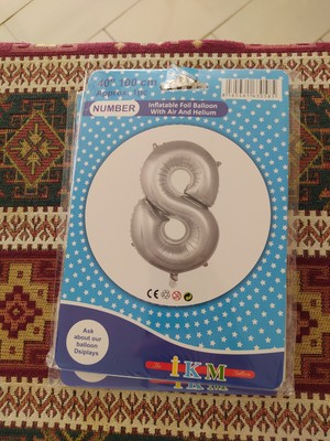 İkm Balon 8 Rakam Silver Balon