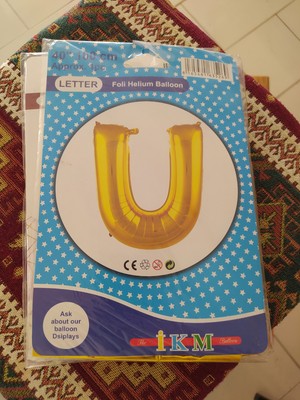 İkm Balon U Harf Balon Gold Renk