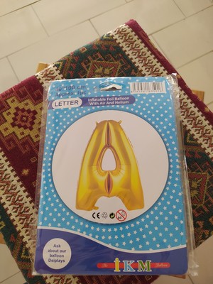 İkm Balon A Harf Balon Gold Renk