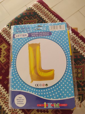 İkm Balon L Harf Balon Gold Renk