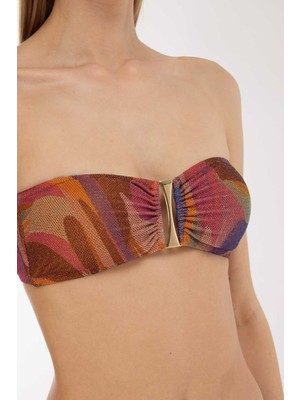 Ayyıldız 5628 Turuncu Straplez Bikini Takımı