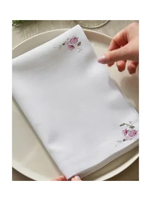Vivense Soft Floral Pamuklu Dört Adet Peçete
