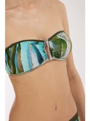 Ayyıldız 5612 Yeşil Straplez Bikini Takımı