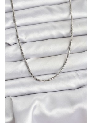 Vice Avm 316L Çelik Zincir Gümüş Renk 60 cm Yılan Zincir Kadın Kolye - TJ-BKO10681 TG-1395 346330