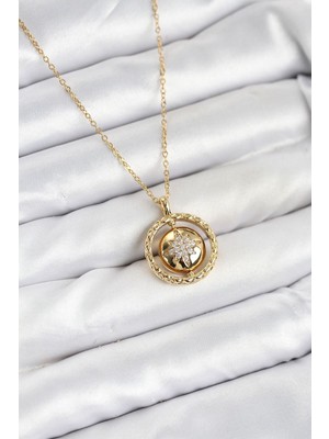 Vice Avm 316L Çelik Zincir Gold Renk Kutup Yıldızı Model Kadın Kolye - TJ-BKO10614 TG-1395 346260
