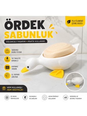 Triforge3D 3D Baskı Ördek Sabunluk – Dekoratif ve Eğlenceli Banyo Aksesuarı