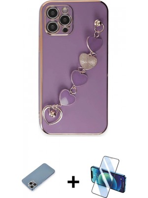İlk El Grup Pilelistore™ iPhone 12 Pro Kılıf Nova Işık Prime - Siyah 3D Antistatik Cam Ekran Koruyucu + Shine Kamera Lens Koruma Cam - Gı