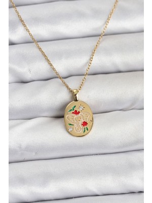 Vice Avm 316L Çelik Zincir Gold Renk Fil Figürlü Kadın Kolye - TJ-BKO10754 TG-1395 346539