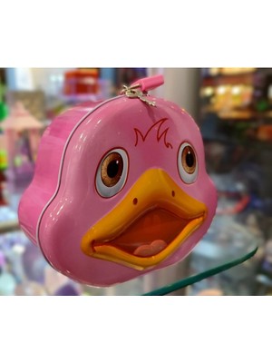 Ada Çanta Kırtasiye Ördek Model Metal Kilitli Kumbara Pembe AD784115