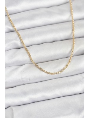 Vice Avm cm 14K Gold Renk Halka Model 60 cm Kadın Kolye - TJ-BKO10930 TG-1395 347106