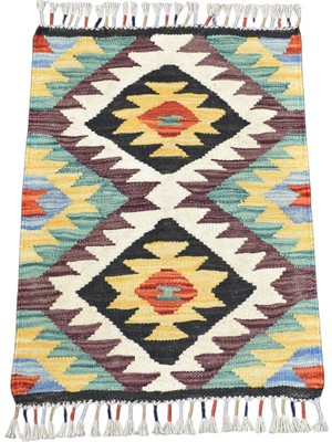 Zehra Abla Halı Yeni El Dokuma Benzersiz Cerit Yörükleri Meşhed Iran Yün Kilim 7326