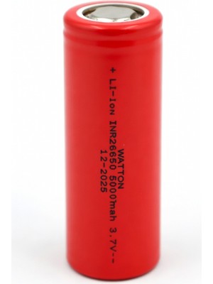 Marsilyan Inr 26650 5000MAH 3.7V Li-Ion Şarj Edilebilir Pil - Kırmızı