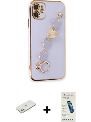 Pileli Store Pilelistore™ iPhone 12 Kılıf Nova Işık Prime - Şeffaf Pasifik Cam Ekran Koruyucu + Renkli Kamera Lens Koruma Cam - Tu