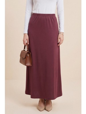 Moda Morfo Araboy Jupon Astar Etek    -Bordo