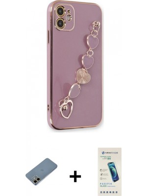 Pileli Store Pilelistore™ iPhone 12 Kılıf Nova Işık Prime - Şeffaf Pasifik Cam Ekran Koruyucu + Shine Kamera Lens Koruma Cam - Gd