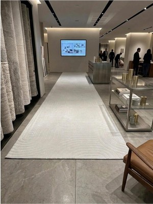 Merinos Jonas Açık Bej Jel Dmr Halıcılık Açık Bej Modern Kaymaz Taban Salon Hol, Koridor Mutfak Yıkanabilir Kesme Yolluk Halı