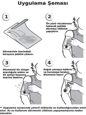Ozcmax Kartal Geçici Dövme Şablonu Büüyük Boy