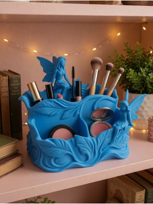 My Craft 3D MYCRAFT3D Peri Figürlü Makyaj Organizeri | Kozmetik Düzenleyici, Rujluk, Fırçalık, Takı ve Masa Üstü Aksesuar Standı