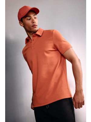DeFacto Standart Fit Polo Yaka Sporcu Modal Kısa Kollu Tişört F9834AX26SP