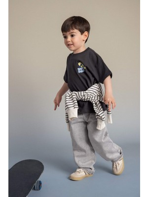 DeFacto Beli Lastikli Jean Pantolon Erkek Bebek G7555A526SP
