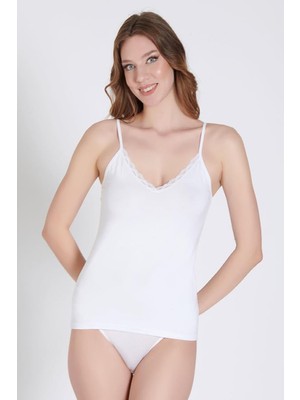 Belinay 0749 Dantelli Bayan Atlet Beyaz Xl