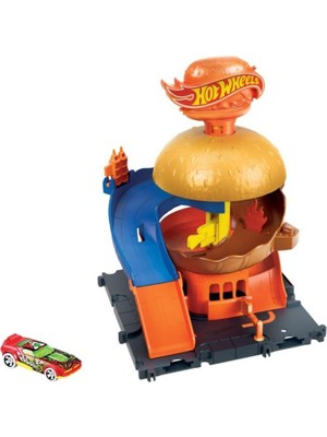 Hot Wheels Şehir Hayatı Hamburger Restoranı Renkli Oyun Seti Lisanslı Ürün Eğlenceli Tema