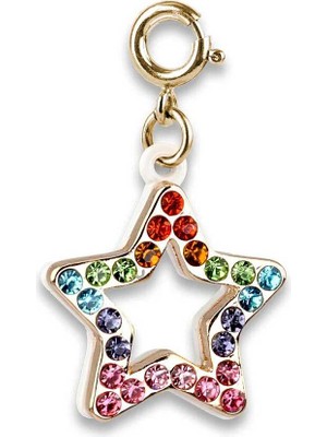 Charm It  Gold Rainbow Sparkle Star Charm CICC1535