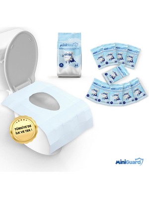 MiniGuard® Su Geçirmez Klozet Örtüsü - Tek Kullanımlık, SmartFold™ Sistemli, Kaymaz-10Adet- Klozet Kapak Örtüsü