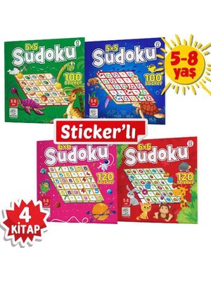 Yükselen Zeka 5-8 Yaş Stickerlı Sudoku Seti (440 Adet Sticker)