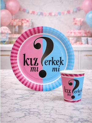 Parti Adresi Cinsiyet Partisi Kız Mı Erkek Mi Karton Tabak Bardak Set