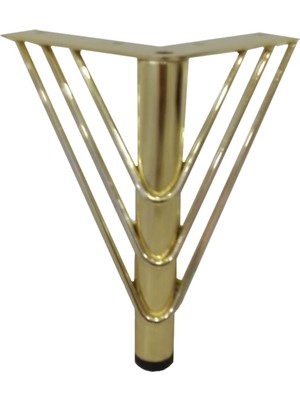 Melikşah Mobilya Metal Kanepe Koltuk Sehpa Ünite Puf Ayağı 18CM Altın Renk Modern Tasarım Dayanıklı Yapı
