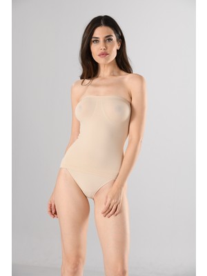 Miss Fit Kadın Straples Uzun 1403 Seamless Dikişsiz Soft Basic Atlet Ten Renk %90 Polyamide