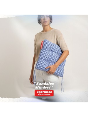 Xpermate Pötikareli Sandalye Minderi 40X40 Pofidik Piknik Minderi