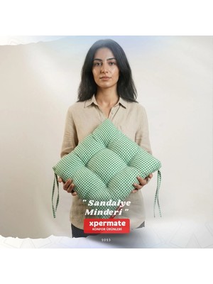 Xpermate Pötikareli Sandalye Minderi 40X40 Pofidik Piknik Minderi