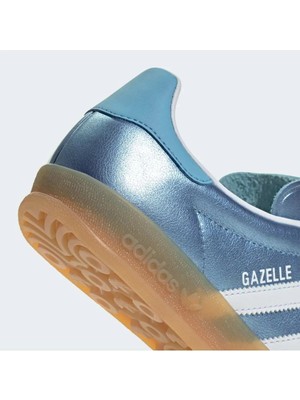 Adidas JS1407 Açık Mavi Deri Gazelle Indoor W Kadın Lifestyle Ayakkabı Düz Tabanlı ve Şık